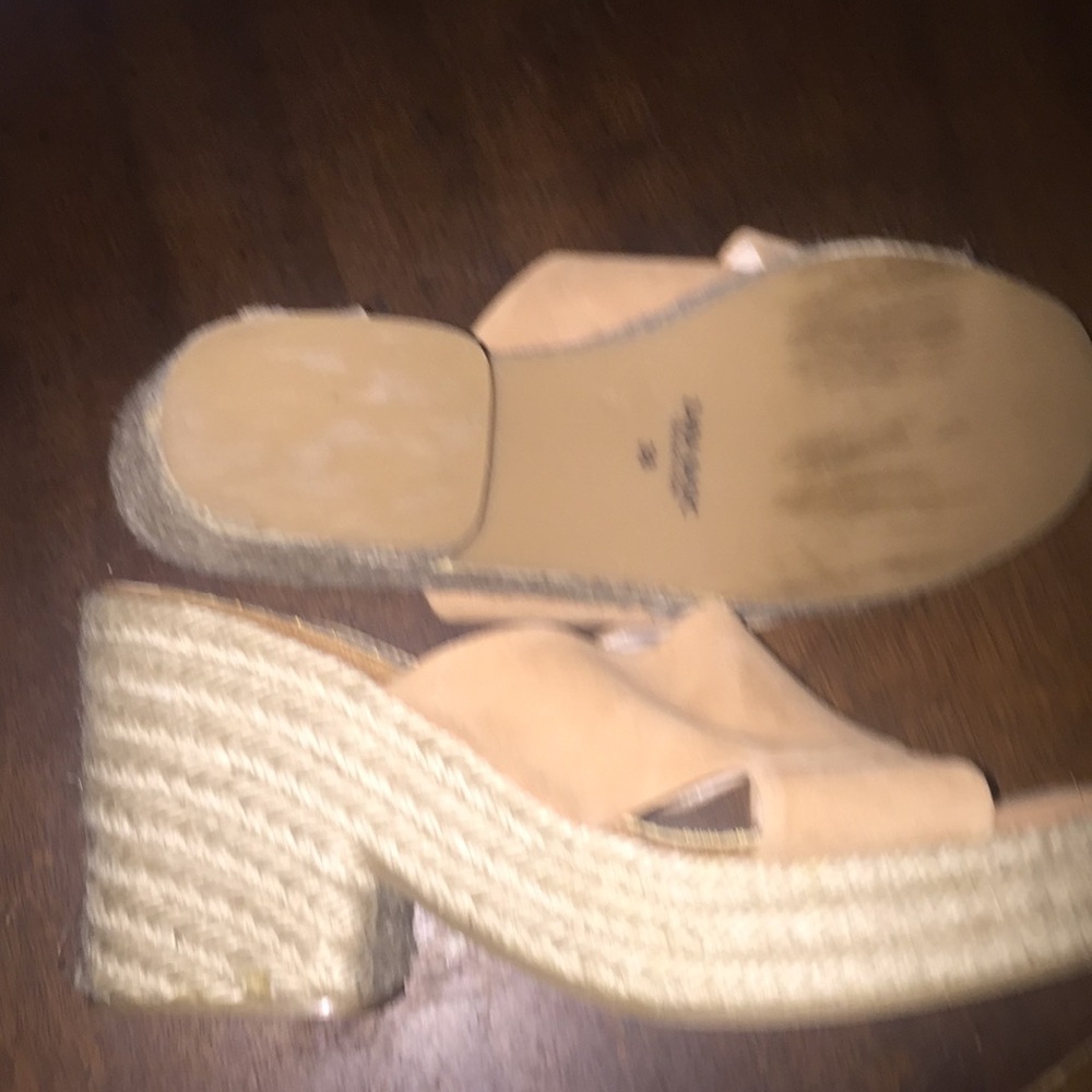 Zara Basic Collection Crossover Leather Wedge Sz 8 - image 8